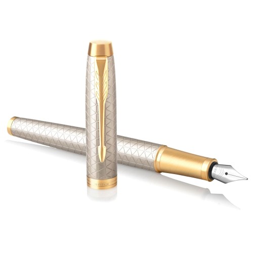 Перьевая ручка Parker IM Premium F323, Grey GT (Перо F)