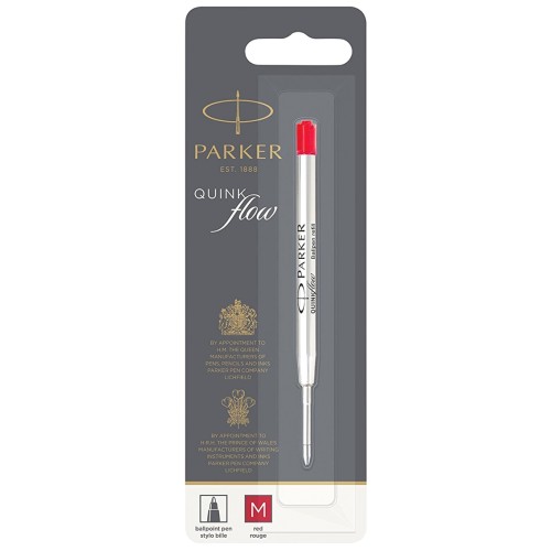 Красный стержень для шариковых ручек Parker QUINKFlow Ball Point Refill Z08 (M)
