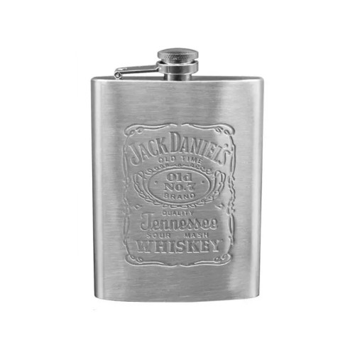 Фляжка HIP Flask Jack Daniels, 7 OZ (115 г), нержавеющая сталь, в коробке