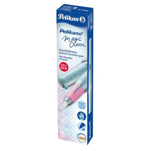 Ручка перьевая Pelikan School Pelikano Magic Ocean (PL815932) бирюзовый M сталь нержавеющая R карт.у